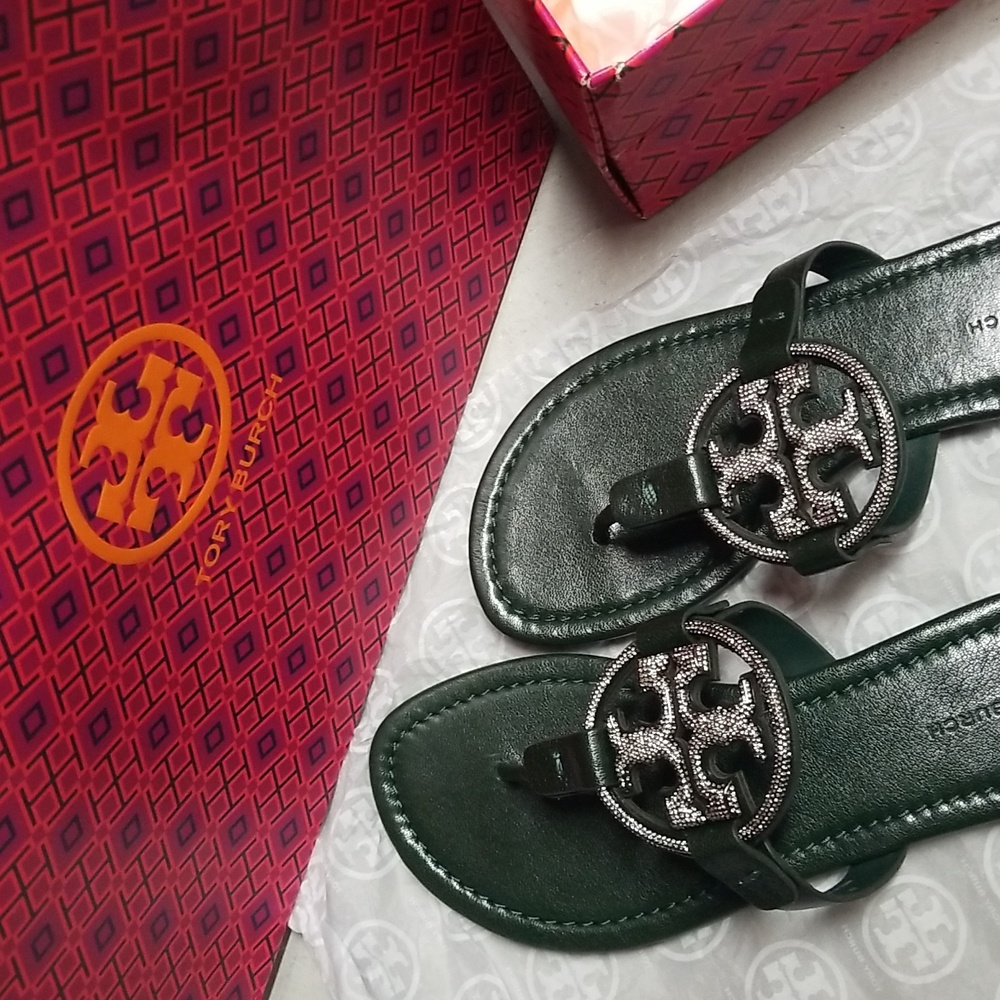 Limited Edition Our Cult Favorite Embellishment Leather Flat Thong Sandals - Picture 8 of 12